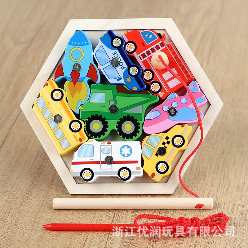 Wooden Puzzle Toy For Kidsren 3-6 Years Old Hand-Eye Coordination Exercise Kindergarten Early Education Small Class Puzzle Shape Matching - Image 1